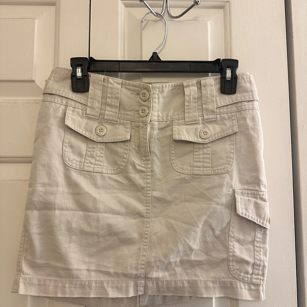 Beige Mini Skirt